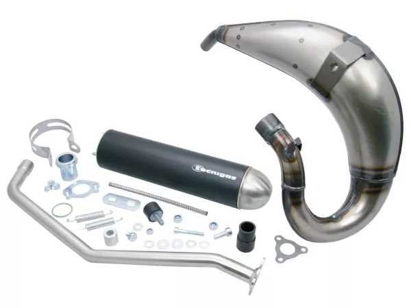 Auspuff Tecnigas E-NOX Steel für Derbi Senda (00-), Aprilia RX/SX, Gilera RCR/SMT