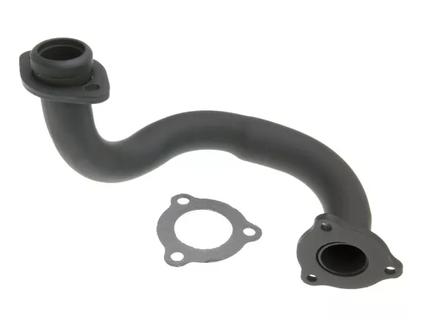 Auspuffkrümmer schwarz offen für Derbi Senda, Aprilia RX/SX, Gilera RCR/SMT