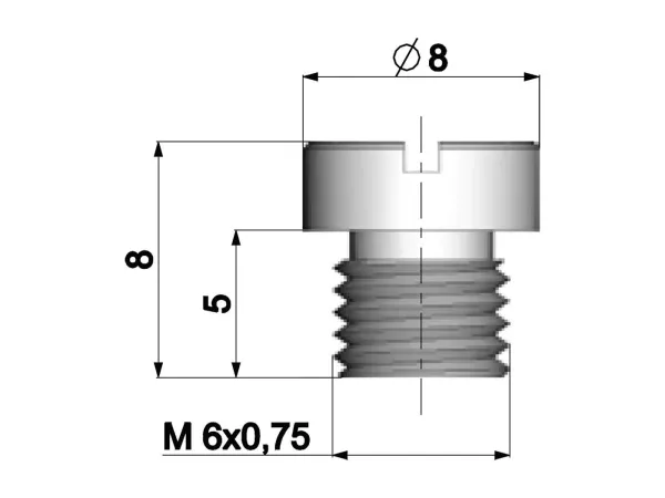 Vergaser Hauptdüse Polini 6mm für Dellorto Vergaser - 134