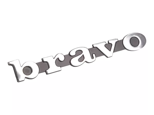 Schild / Schriftzug "bravo" zum Stecken für Piaggio Bravo, Vespa Bravo