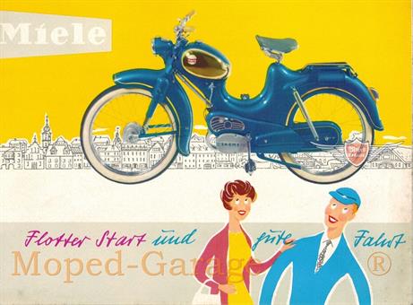 Miele K 52 Moped original Din A5 Werbung Reklame Prospekt 