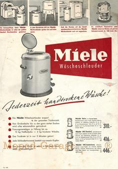 Miele Wäsche Schleuder original Din A 4 Werbung Reklame Flyer Blatt 