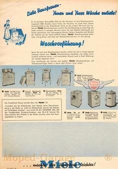 Miele Wasch Maschine Typ 75 original Din A 4 Werbung Reklame Wasch Vorführung 