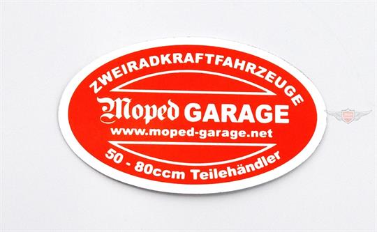 Moped Garage 70er Jahre Chrom Händler Aufkleber 