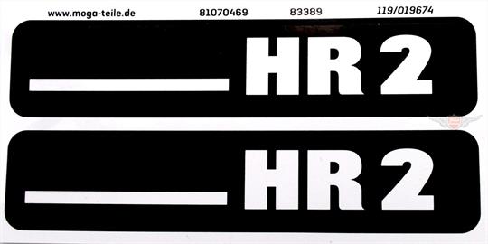 Hercules Hobby Rider HR 2 Mofa Trittbrett Seitendeckel Aufkleber Dekor Schriftzug 