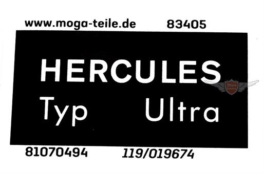 Hercules K 50 Typ Ultra Rahmen / Seitendeckel Aufkleber Dekor Schriftzug 