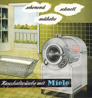 Miele Wasch Maschine 307 original Werbung Reklame Flyer Blatt 