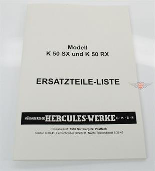 Hercules K 50 SX RX Kleinkraftrad Ersatzteil Liste Teile Katalog Fahrwerk 