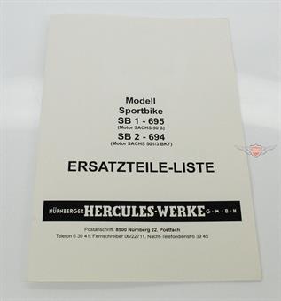 Hercules SB 1 SB 2 Sportbike Sport Bike Ersatzteil Liste Teile Katalog 