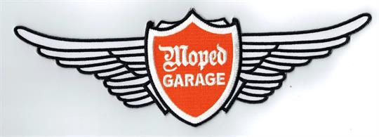 Moped Garage Flügel Logo Aufnäher Patch groß 