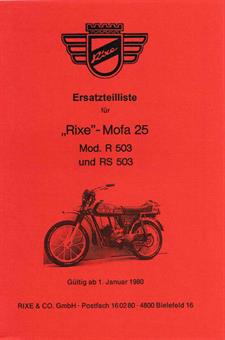 Rixe 25 R 503 RS 503 Ersatzteil Liste Teile Katalog 