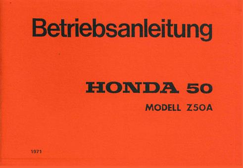 Honda 50 Z 50 A Monkey Bedienungsanleitung DatenTechnik Neu 