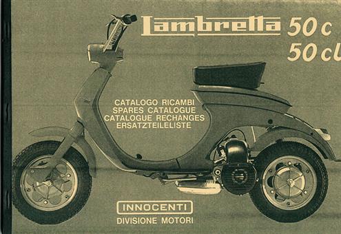 Innocenti Lambretta 50 C 50 CL Ersatzteil Liste Teile Katalog 