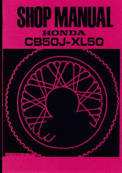 Honda CB 50 J XL 50 Shop Manual Bedienungsanleitung 