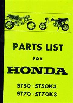 Honda Dax ST 50 ST 70 ST 50 K 3 ST 70 K 3 Ersatzteil Liste Teile Katalog 