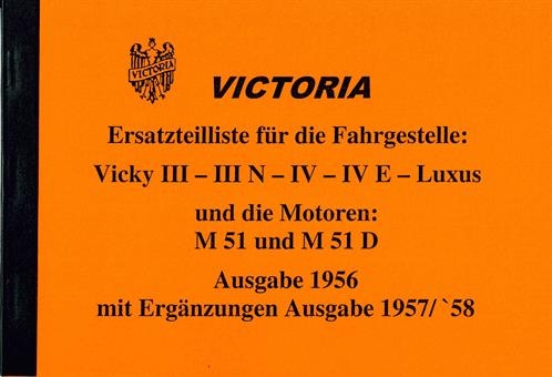 Victoria Vicky 3 3 N 4 4 E Luxus Ersatzteil Liste Teile Katalog 