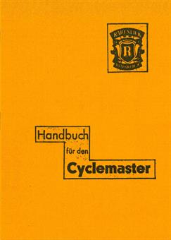 Rabeneick Cyclemaster Fahrradmotor Handbuch Bedienungsanleitung 