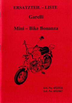 Garelli Bonanza Mini Bike Ersatzteil Liste Teile Katalog 