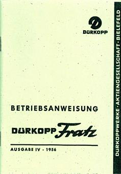 Dürkopp Fratz Ausgabe 4 / 1956 Bedienungsanleitung 