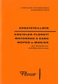 Kreidler Florett K 54 3 Gang Motorrad Moped Mokick Ersatzteil Liste Teile Katalog 