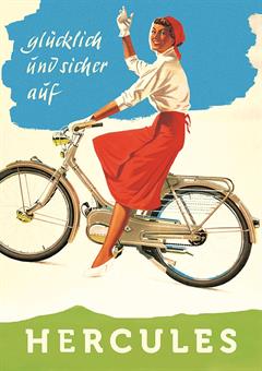 Hercules Moped Mofa Werbe Plakat Typ 214 50er Jahre 