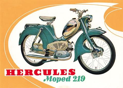 Hercules Moped Werbe Plakat Typ 219 50er 60er Jahre 