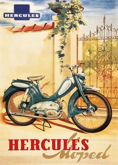 Hercules Moped Werbe Plakat Typ 217 50er Jahre 