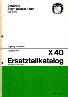 Puch X 40 Automatik Ersatzteil Katalog Original Neu 