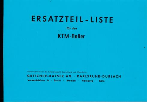 Gritzner Roller Ersatzteil Liste Teile Katalog 