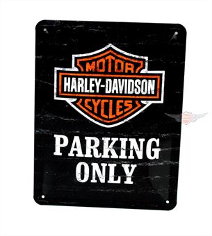 Harley Parking Only Blech Schild klein 