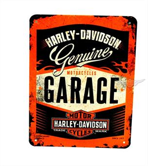 Harley Garage Blech Schild klein 
