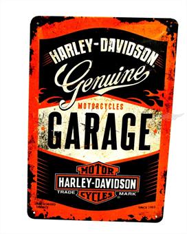 Harley Genuine Garage Blech Schild mittel Groß 