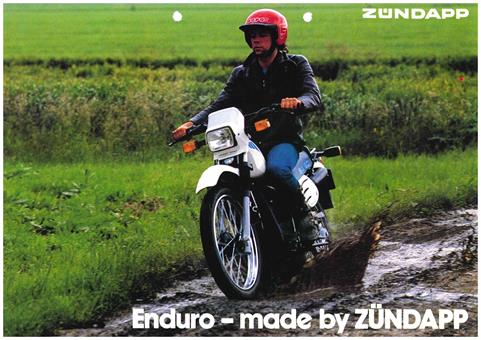Zündapp "Enduro - made by ZÜNDAPP" original Prospekt A5 