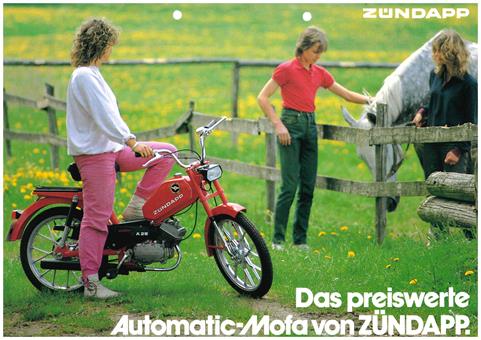 Zündapp "Das preiswerte Automatic-Mofa von Zündapp" original Prospekt A4 