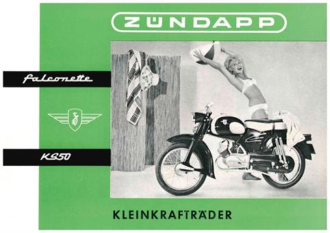 Zündapp "falconette KS50 Kleinkraftrad" original Prospekt A5 NEU Version2 