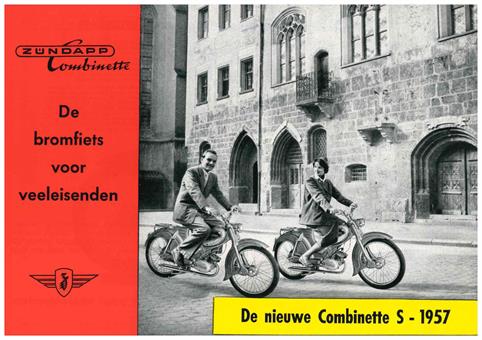 Zündapp "Die neue Combinette S-1957" original Prospekt A5 in Niederländisch 